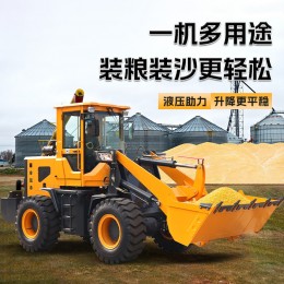 裝載機(jī)四驅(qū)鏟車運(yùn)輸工程小型全新柴油推土抓木工地抓草機(jī)