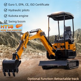 出口HT18工程挖掘機(jī) 工程施工家用農(nóng)用挖機(jī)hydraulic excavator